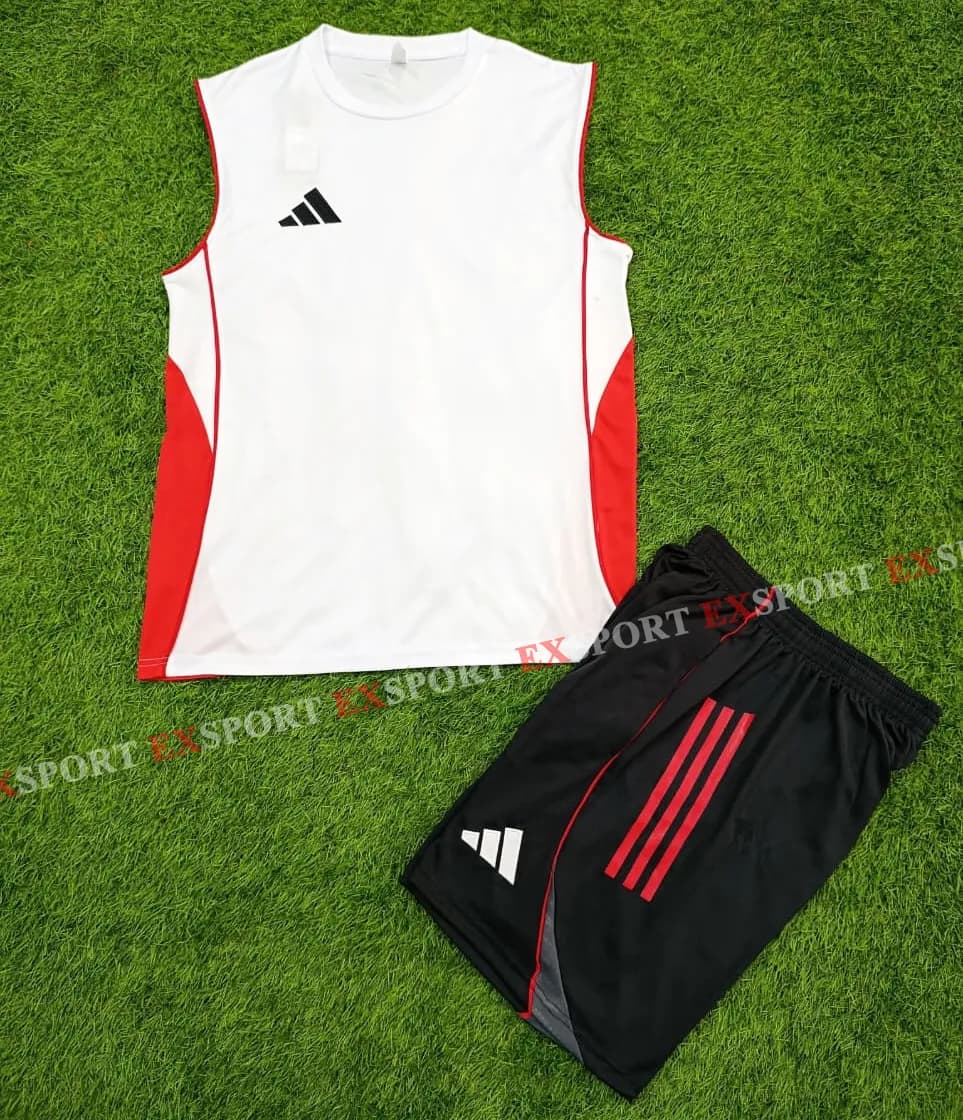 Ensemble Sans Manche Adidas/Blanc