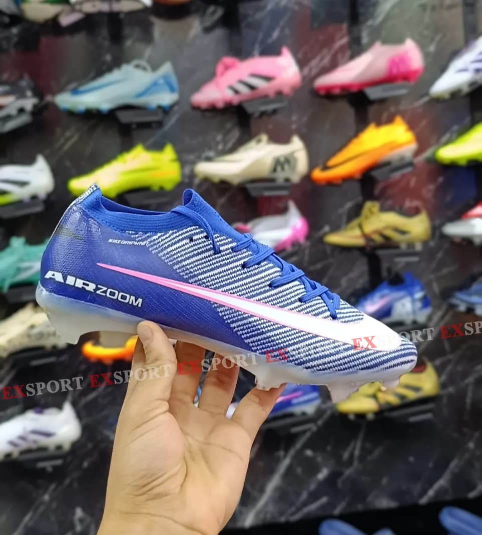 Crampon Nike Air Zoom Mercurial Vapor 16 Elite FG – Bleu/Blanc