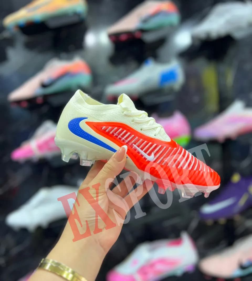 Crampon Nike Phantom 6 Elite Blanc/Rouge - Enfant