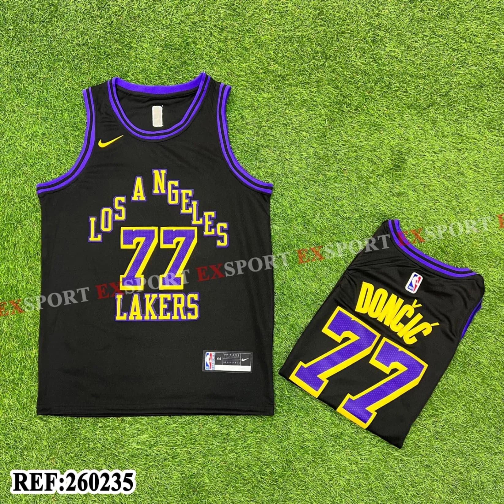 Sans Manche NBA Doncic #77 Noir - Los Angeles Lakers