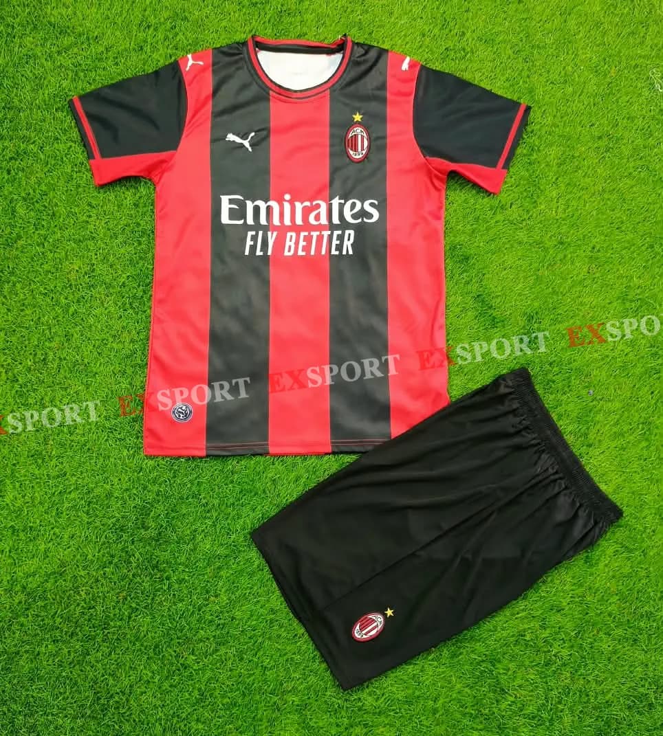 Ensemble Domicile AC Milan 2026-2027/Noir-Rouge