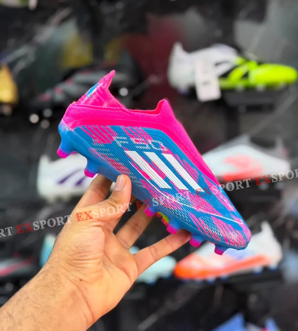 Crampon Enfant Adidas F50 Elite FG - Rose/Bleu/Blanc